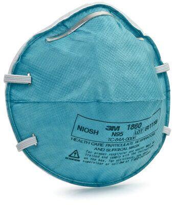 3M N95 model 1860 NIOSH - 20 masks - $4.9 each - FREE SHIPPING - Brooklyn Equipment