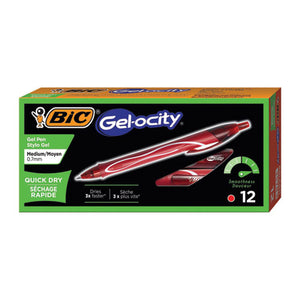 Gel-ocity Quick Dry Gel Pen, Retractable, Medium 0.7 Mm, Purple Ink, Purple Barrel, Dozen
