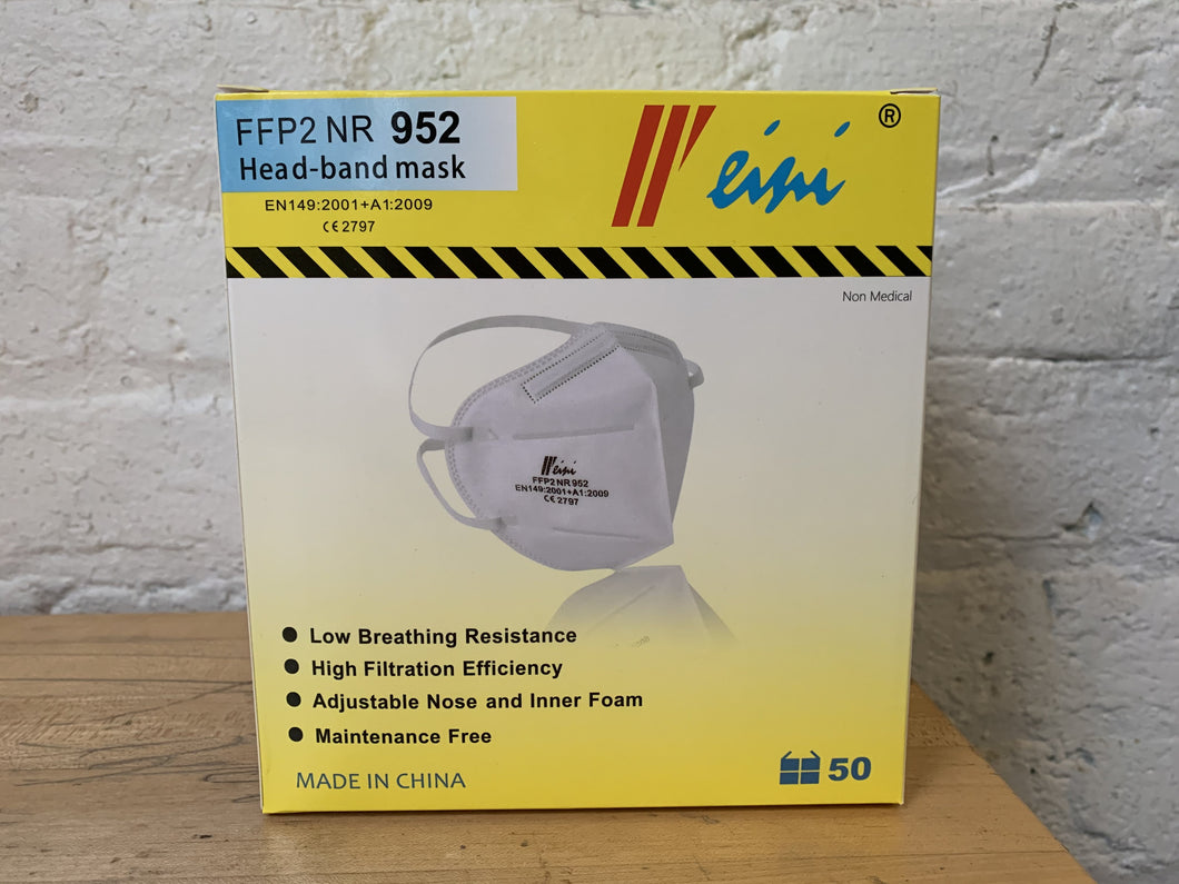 WINI - NR 952 Box of 50 - on FDA Recommended List - EN149-2001 -  $1.99/mask - free shipping - Weini - Brooklyn Equipment
